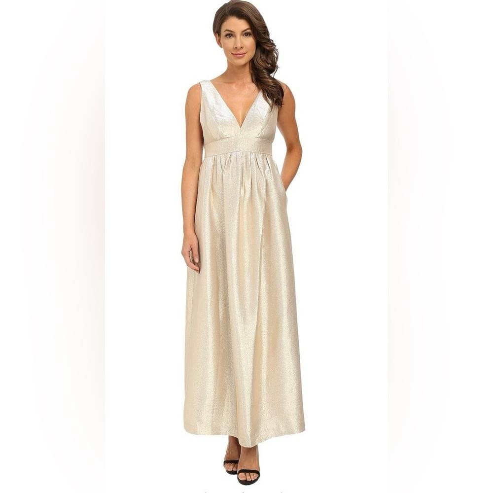 Jill Stuart deep v dress - champagne crystal color